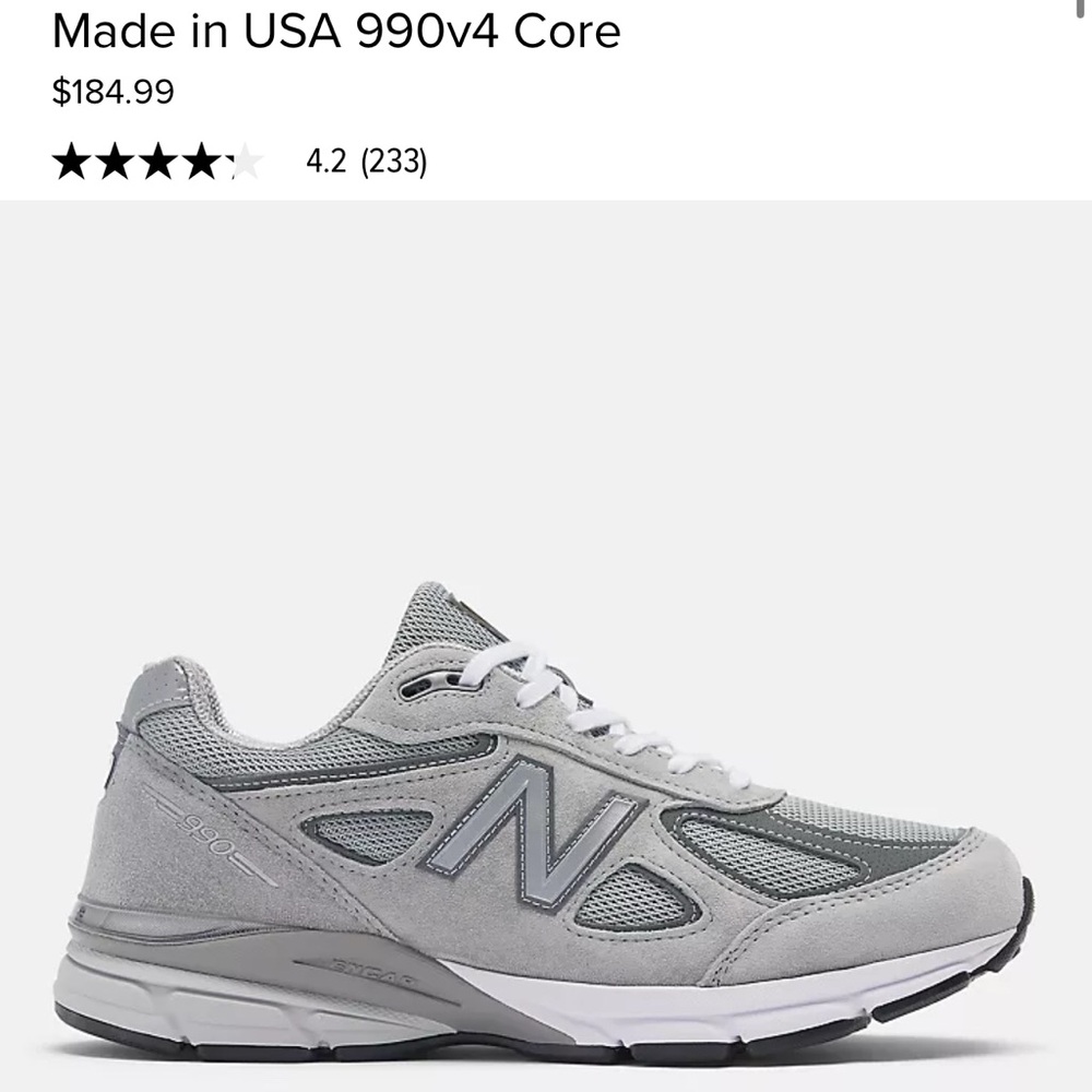 New Balance made is the USA 990v4 gently worn